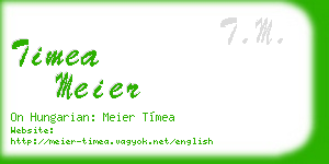 timea meier business card
